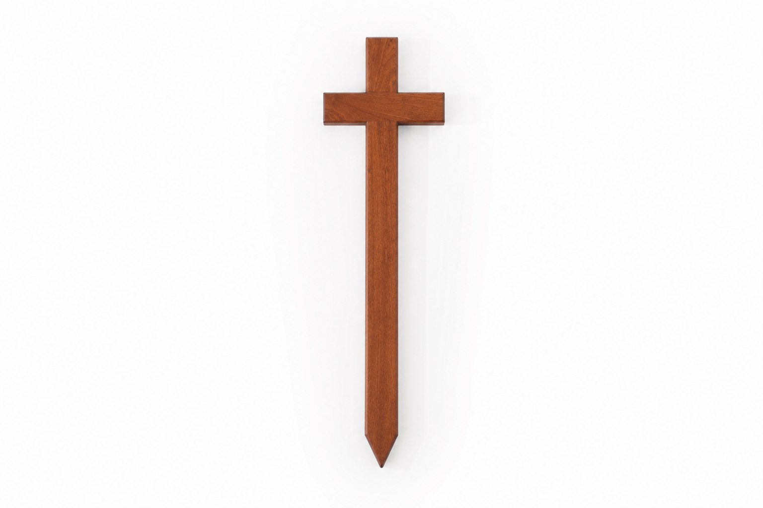 Wooden Marker Cross — Sapele
